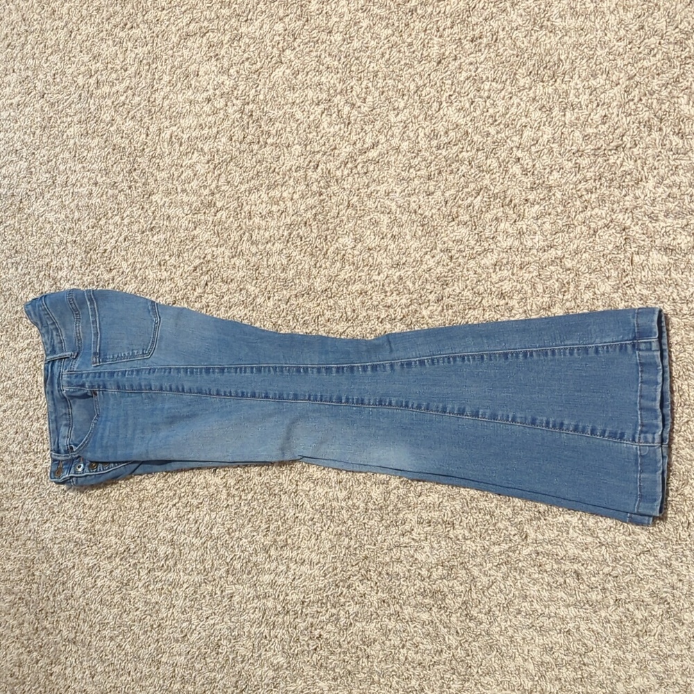 Sofia Jeans Side Panel Melisa Flare Button Front Size 0 Short Y2K Style - Picture 5 of 13